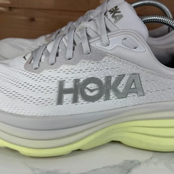 Hoka One OneBondi 8 Nimbus Cloud Luminary Green Running Shoes 1127952 Womens 12B - Picture 4 of 16